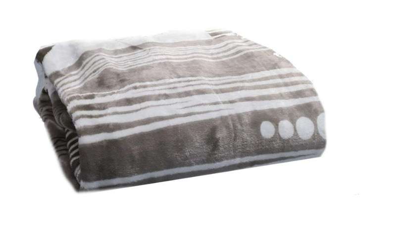 SMTE Queen Size IYWA Blanket - One-Ply - Warm And Comfy - Grey with keychain