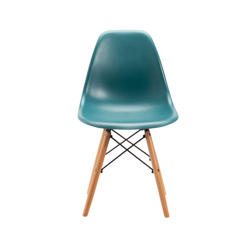 SMTE Earl James Wooden Legs Dining Chair - Teal with keychain