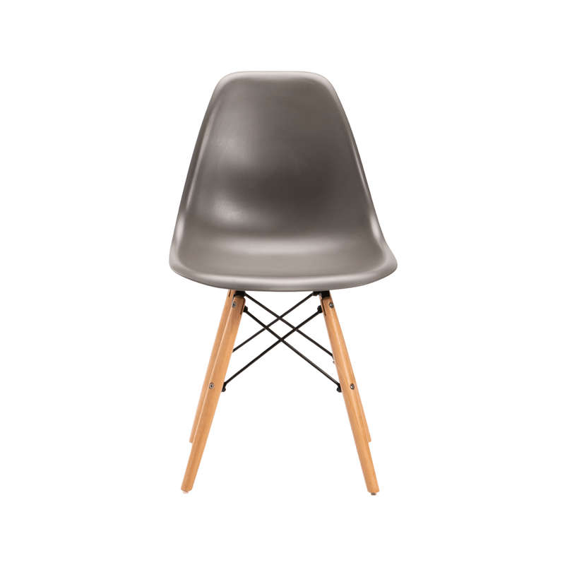 SMTE Earl James Wooden Legs Dining Chair - Dark Grey with keychain