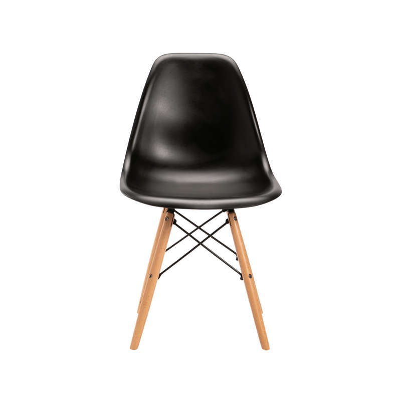 SMTE Earl James Wooden Legs Dining Chair - Black with keychain
