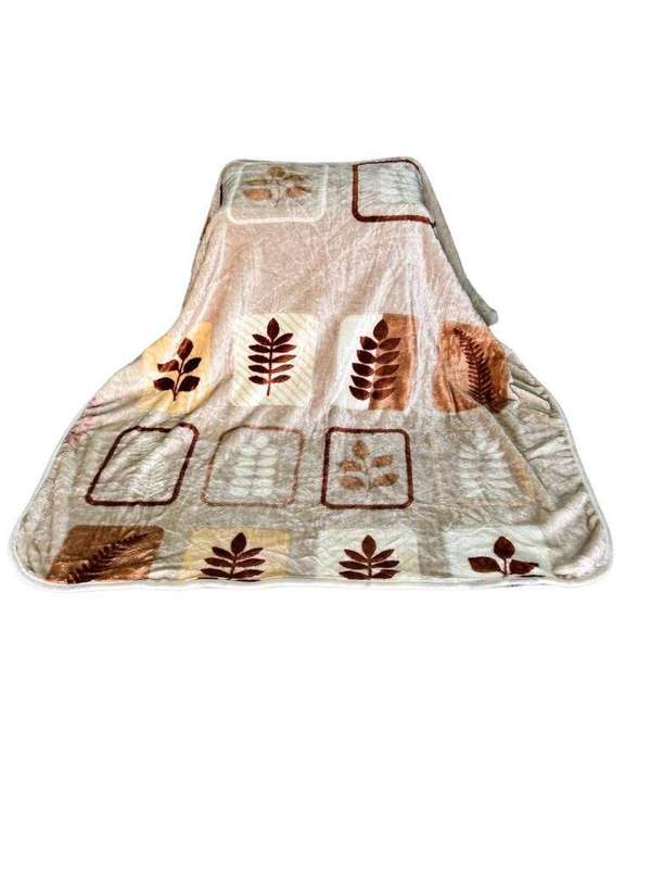 SMTE Rainbow Mink Blanket - Beige with keychain