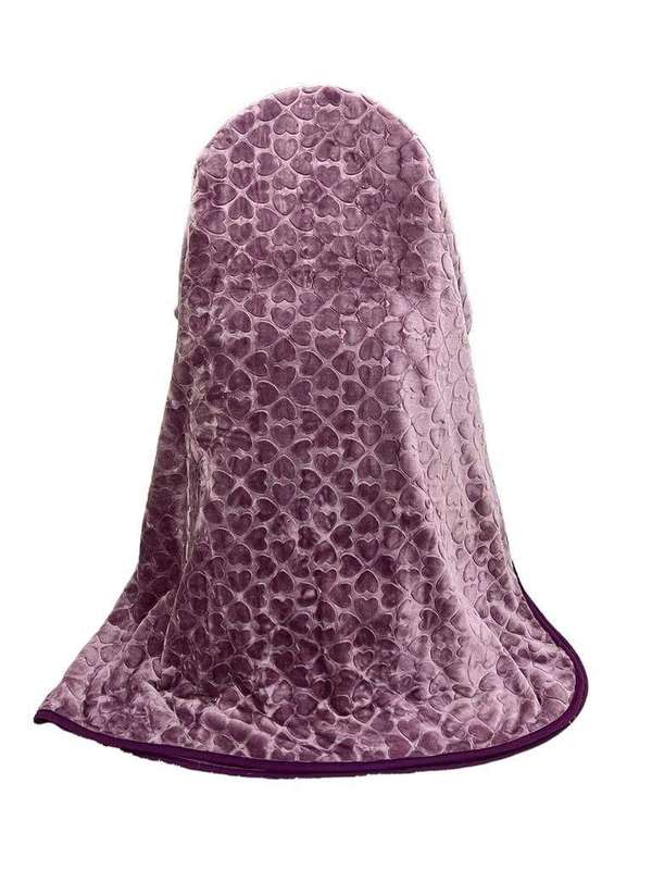 SMTE Mink Diamond Super Soft Blanket - 1 Piece - Dark Purple with keychain