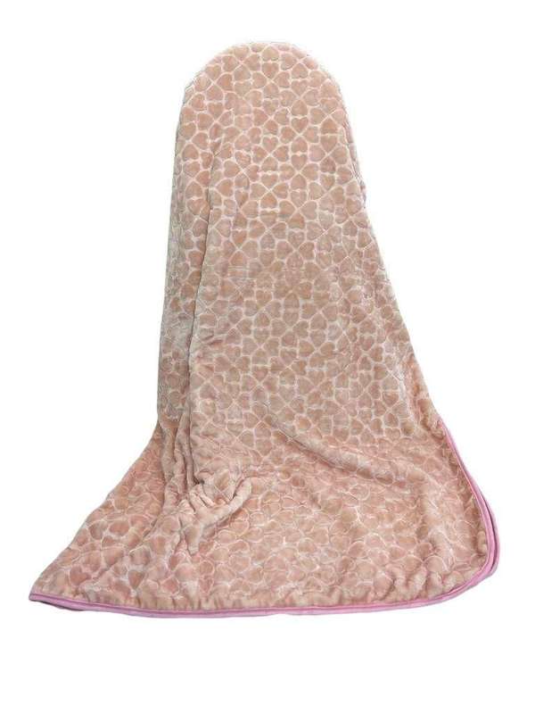 SMTE Mink Diamond Super Soft Blanket - 1 Piece - Peach with keychain