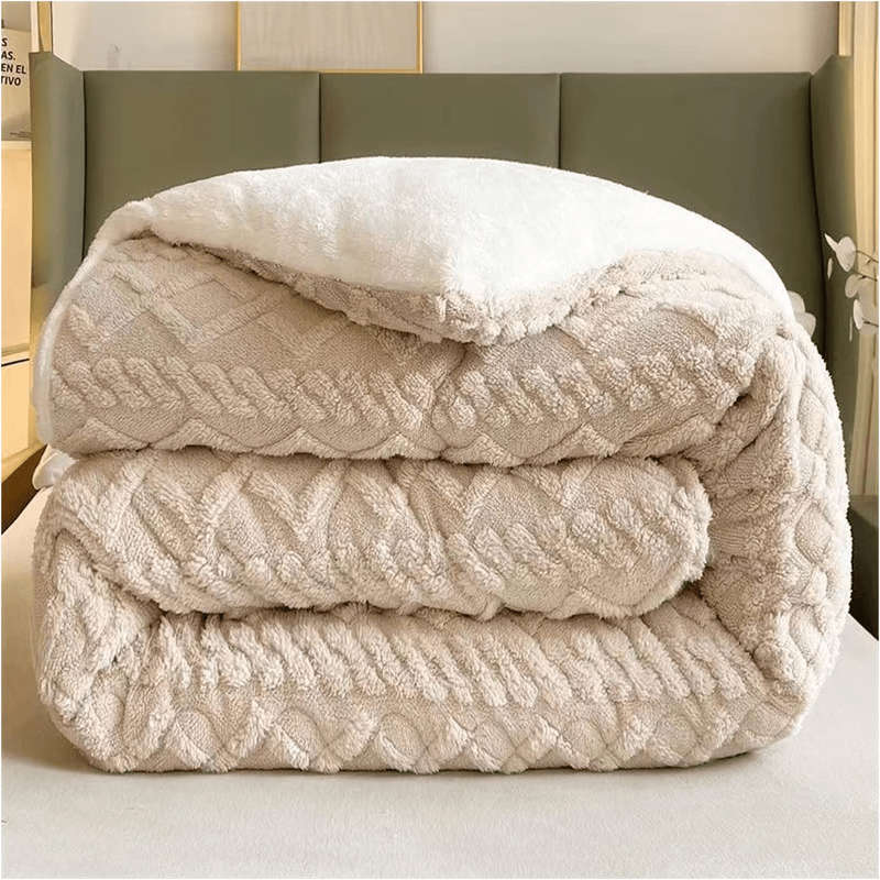 SMTE Winter Cotton Throw - Brown with keychain