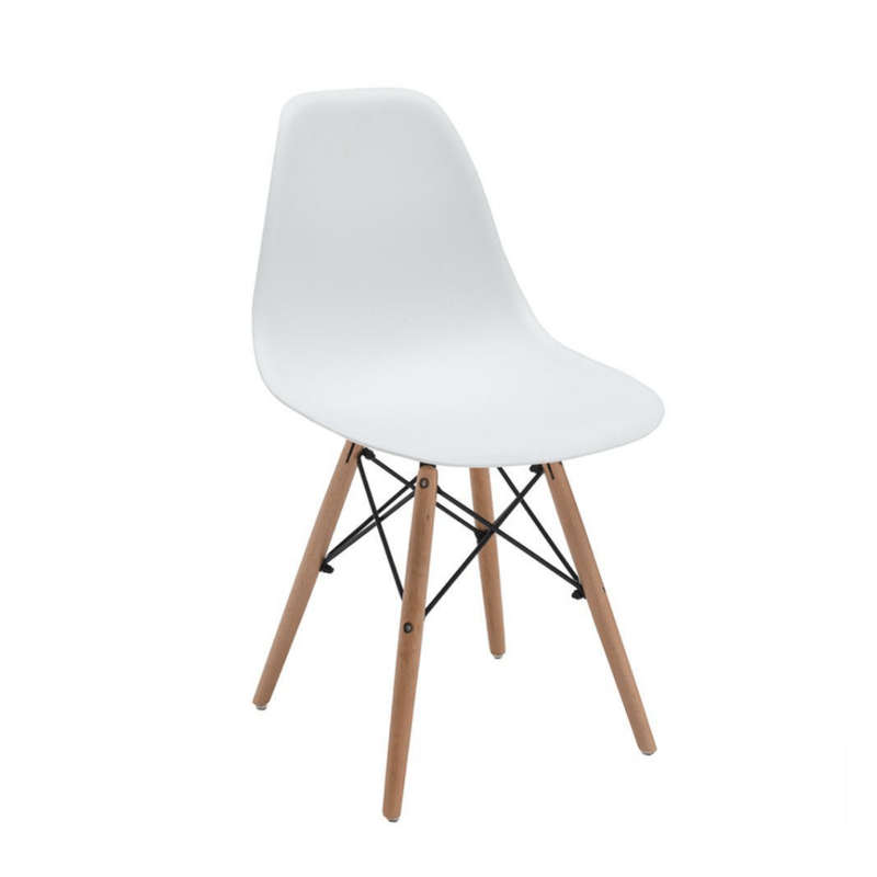 SMTE Dining Chair Set of 4 - White with keychain