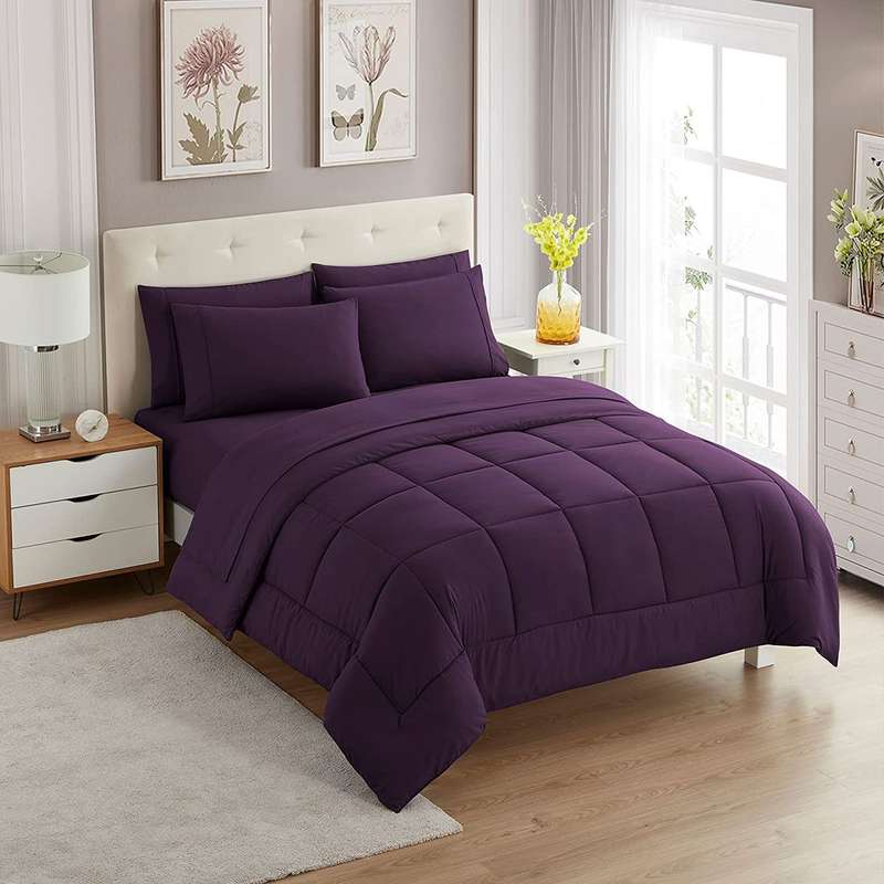 SMTE Plain Rio Comforters - Purple with keychain