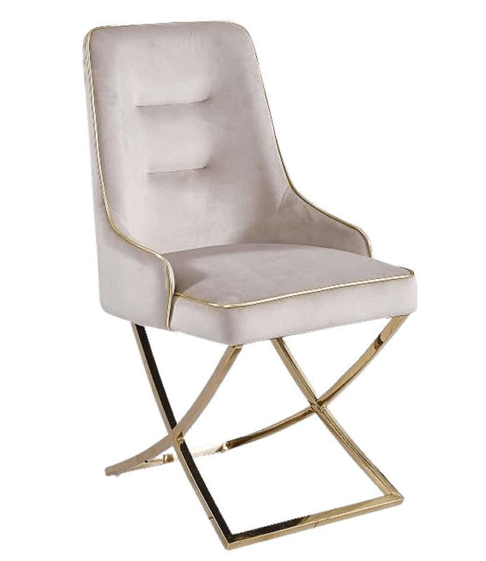 SMTE Chisisi Velvet Dining Chair With Zip with keychain