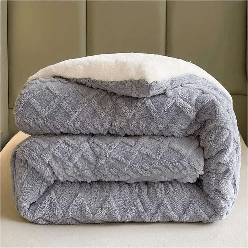SMTE Winter Cotton Throw - Grey with keychain