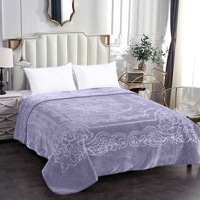 SMTE Rainbow - Luxury Mink Blanket 230x200cm - Warm Winter Fleece - Purple Haze with keychain