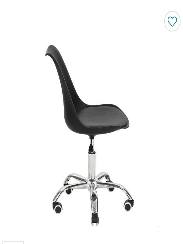 SMTE Armless Office Home Chair - Black with keychain
