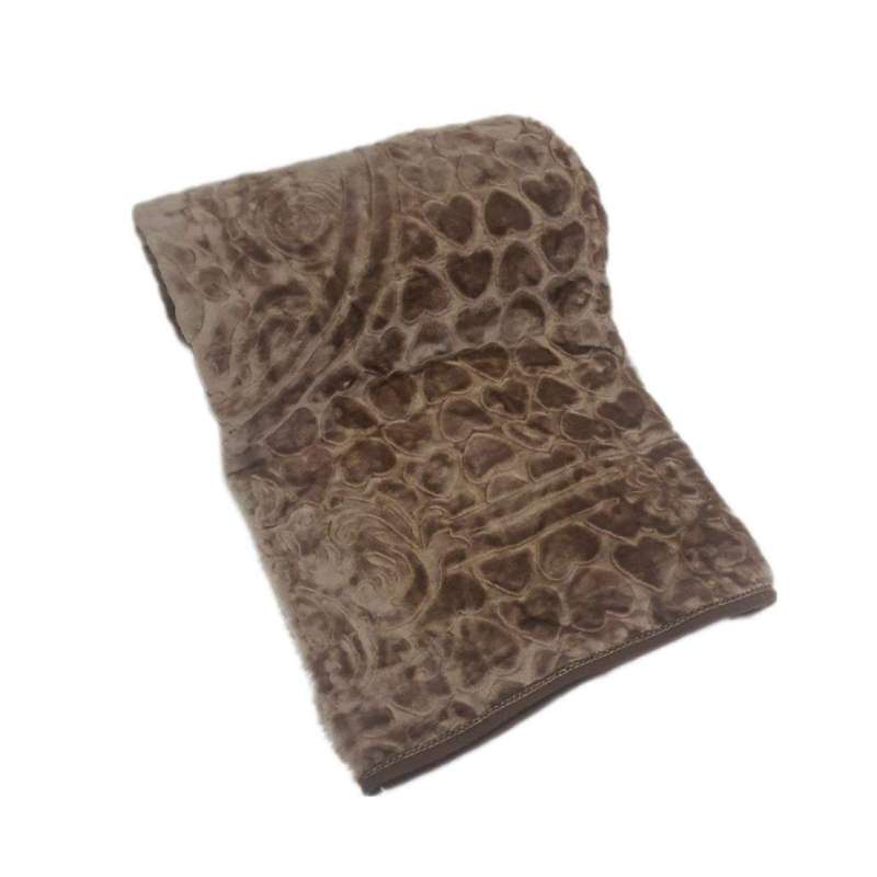 SMTE Double Size IYWA Silk Blanket - One-Ply - Warm And Comfy - Dark Brown with keychain