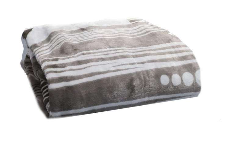 SMTE Queen Size IYWA Blanket - One-Ply - Warm and Comfy - Grey with keychain