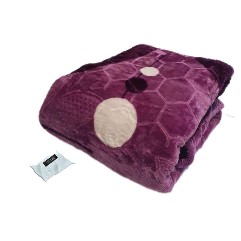 SMTE Extreme Warm Traditional Winter Blanket & IYWA Tieback - Purple with keychain