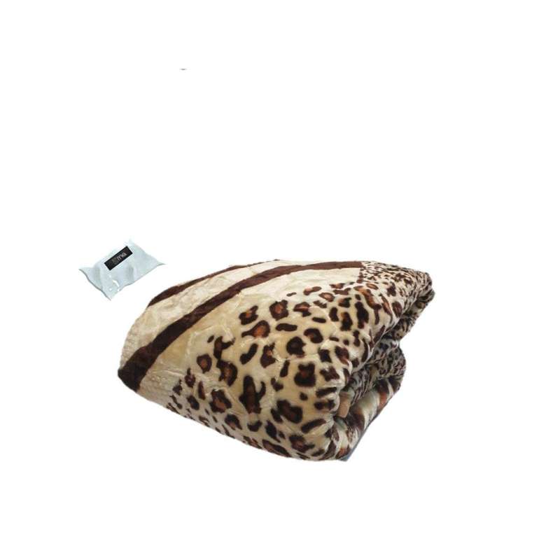SMTE High Quality Extreme Warm Winter Blanket - Brown Leoperd with keychain