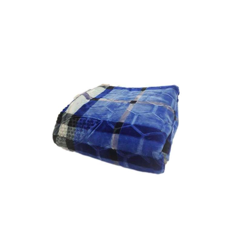 SMTE High Quality 1 Ply Extreme Warm Winter Blanket & IYWA Tieback - Blue with keychain