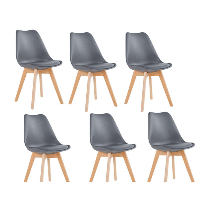SMTE 6 Set Grey Dining Chairs with keychain