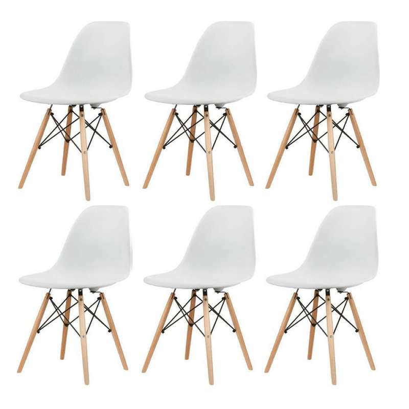 SMTE 6 Pcs Urban Decor Seychelles Dinning Chairs with keychain