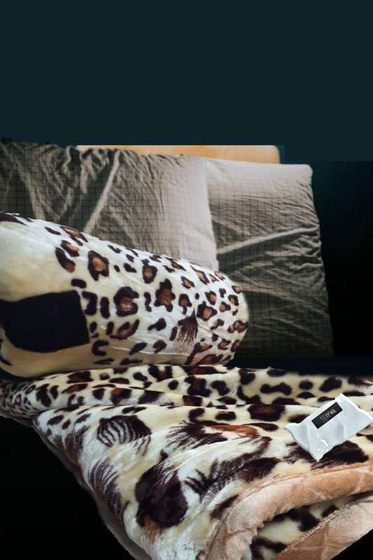 SMTE High Quality Extreme Warm Winter Blanket & Complementary IYWA Tieback - Brown Leopard with k...