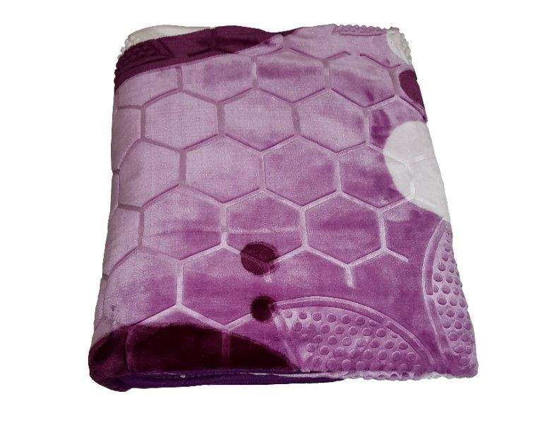 SMTE Blanket Fleece - Queen - Purple with keychain