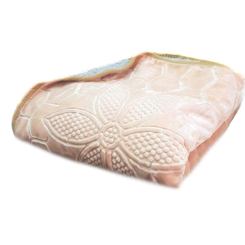 SMTE Warm Exclusive 2 in 1 Luxury Fleece Blanket For Winter - Carnation Pink with keychain