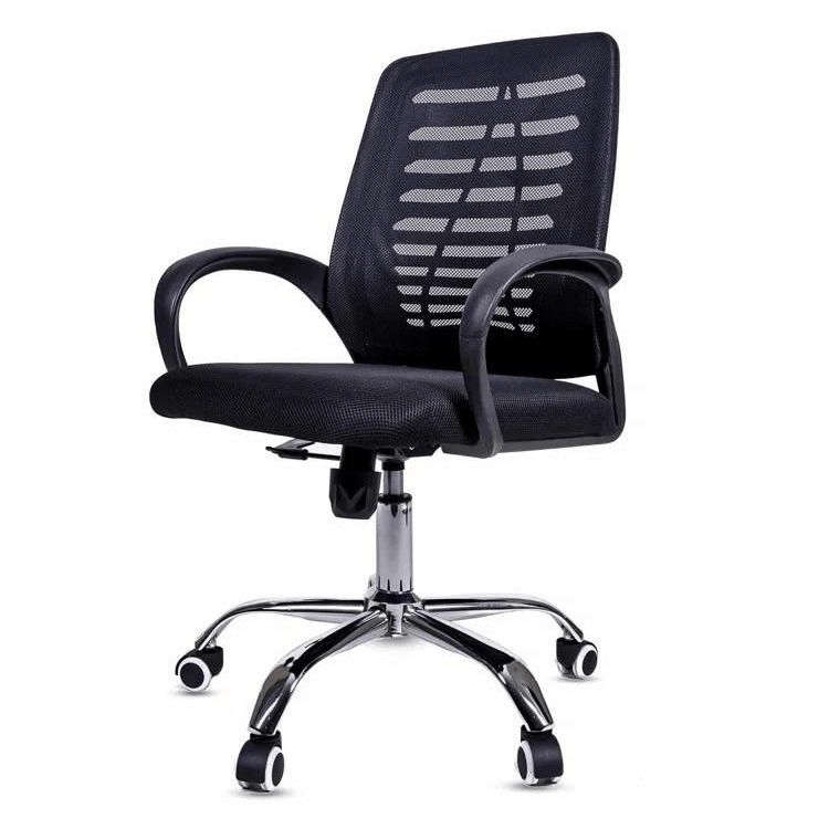 SMTE 360 Adjustable Mesh Back Computer Chair - Black with keychain