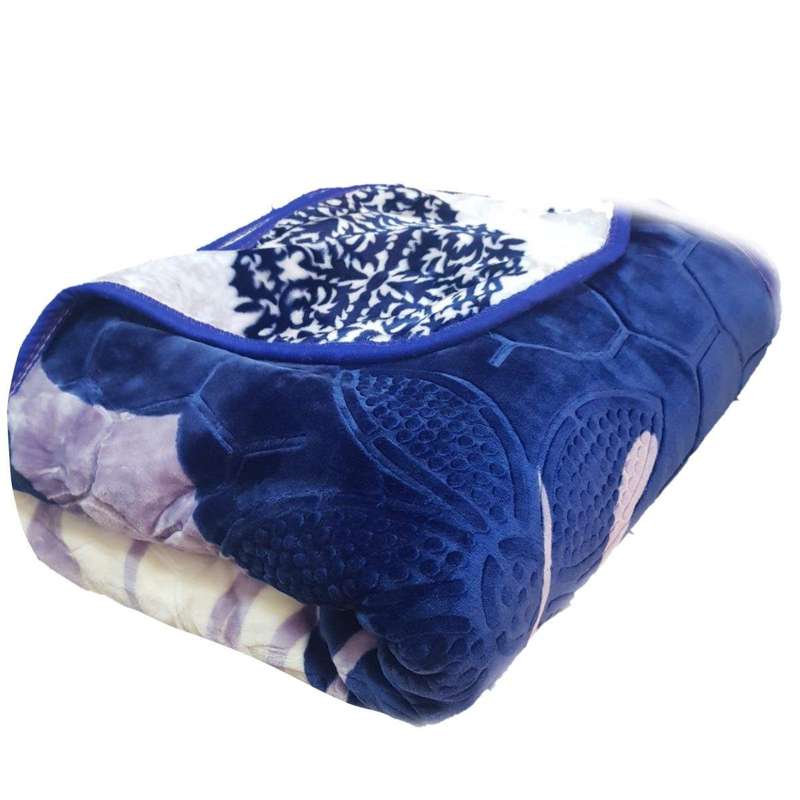 SMTE Primium Elite Luxury Winter Blanket - Navy Blue with keychain