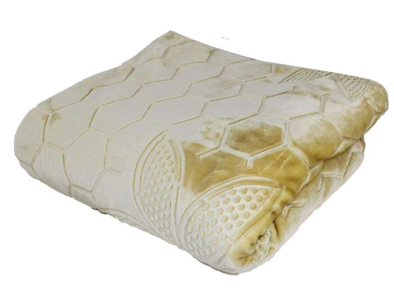 SMTE Premium Quality Super Soft Mink Blanket - Gold with keychain