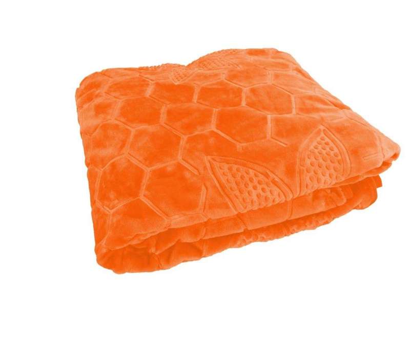 SMTE Premium Quality Super Soft Mink Blanket - Royal Orange with keychain