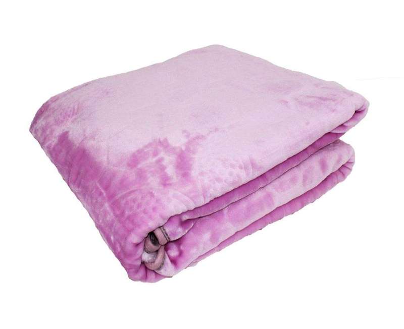 SMTE Premium Quality Super Soft Mink Blanket - Taffy Pink with keychain