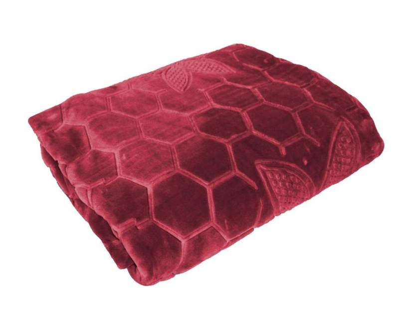 SMTE Premium Quality Super Soft Mink Blanket - Turkey Red with keychain