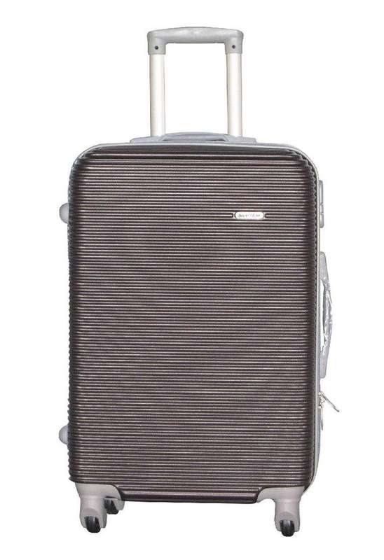 SMTE 1 Piece Hard Outer Shell Luggage 23" - Brown with keychain