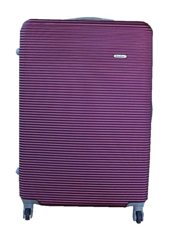 SMTE 1 Piece Hard Outer Shell Luggage 23" - Dark Purple with keychain