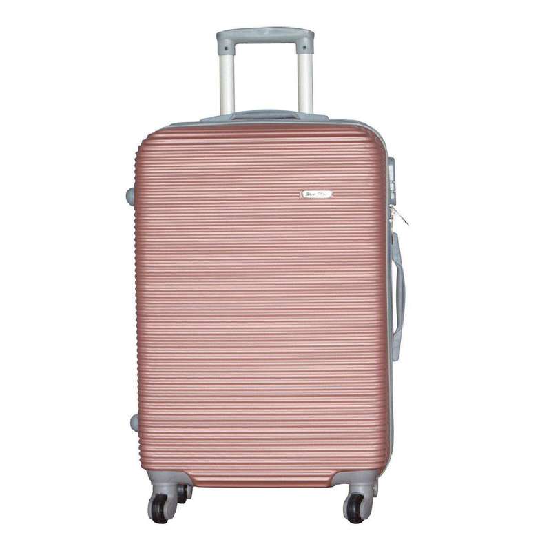 SMTE 1 Piece Hard Outer Shell Luggage 23" - Rose Gold with keychain