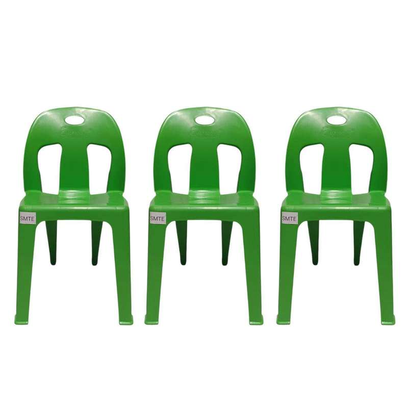 SMTE-Party Plastic Chair Set set of 3 - Green with keychain