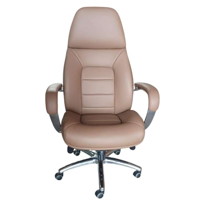 Smte-Comfort Edge Task Chair-Genuine Leather -AM 188A - Cream with keychain