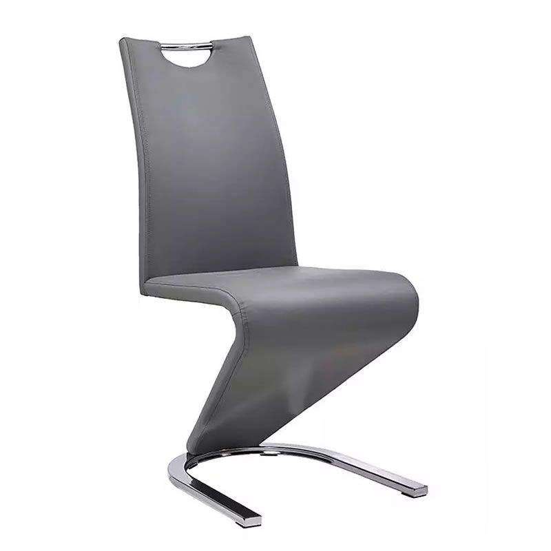 SMTE Z shape Luxury and Modern Dining Chair -Y587 - Grey with keychain