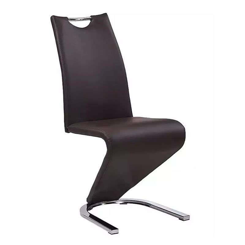 SMTE Z shape Luxury and Modern Dining Chair -Y587 - Brown with keychain