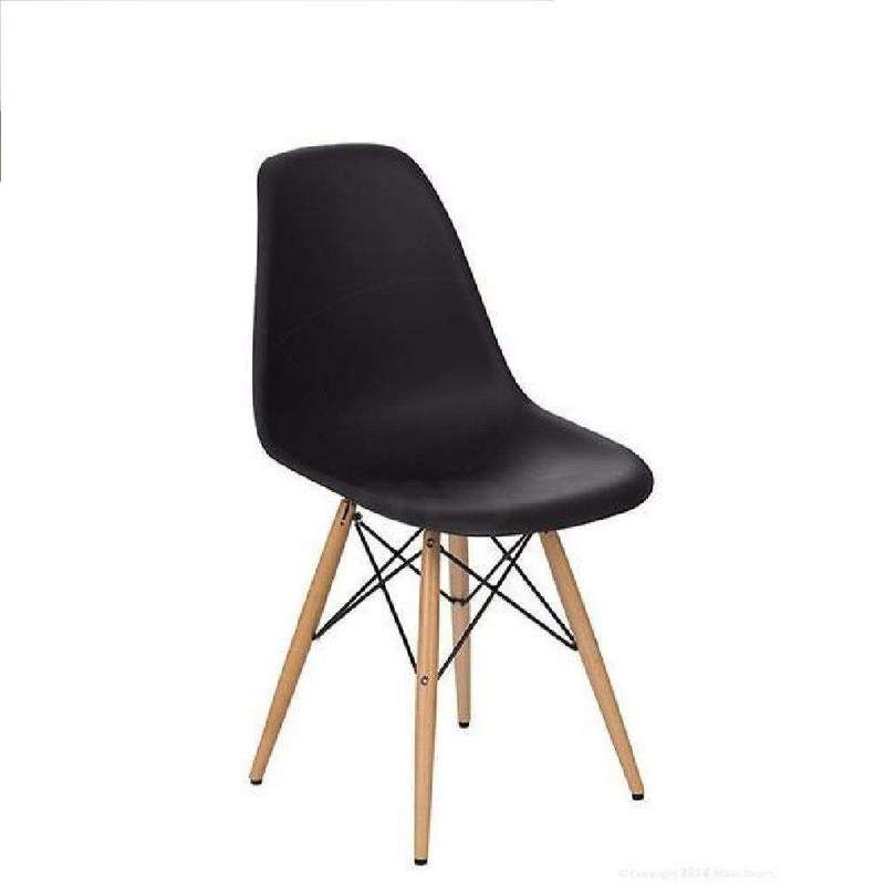 SMTE Wooden Leg Chair - Black with keychain