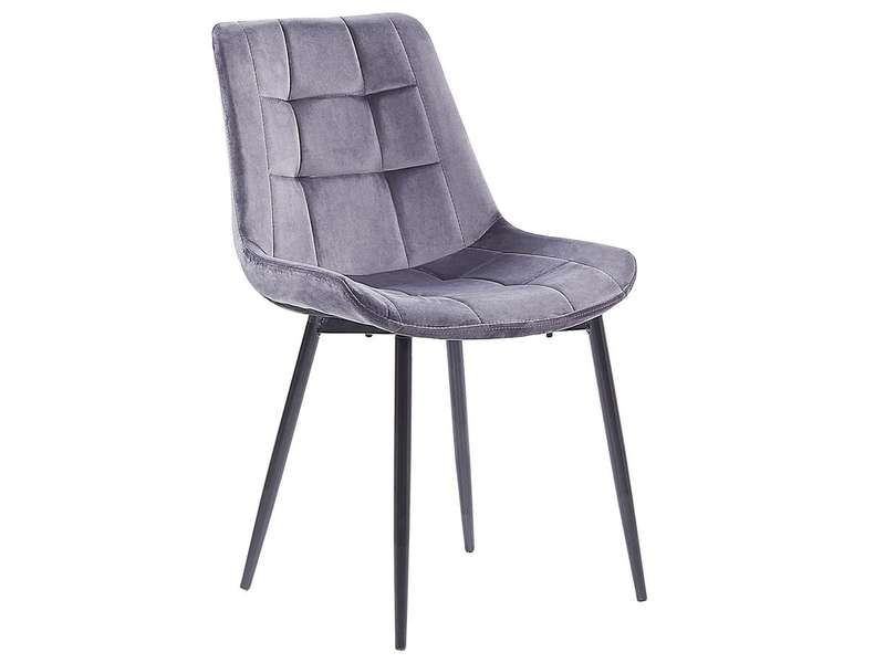 SMTE Velvet Dining Chair Grey with keychain