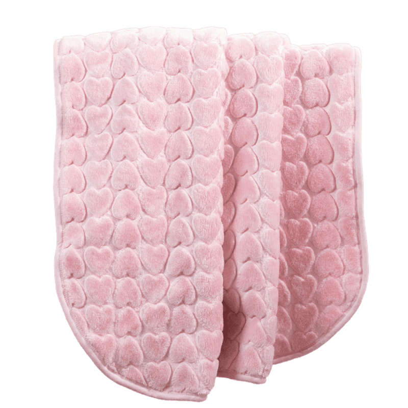 SMTE Heavy Ply Mink Baby Blanket - Pink with keychain