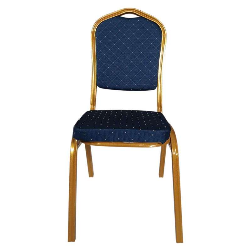 SMTE Steel Frame Conference Chair - Blue Upholstery with keychain