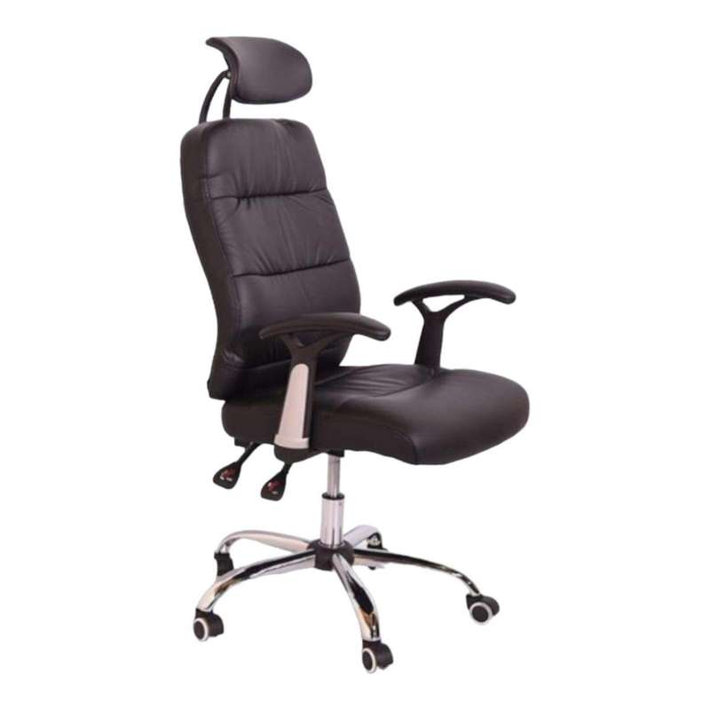 SMTE- Soft Leather Chair -Black with keychain