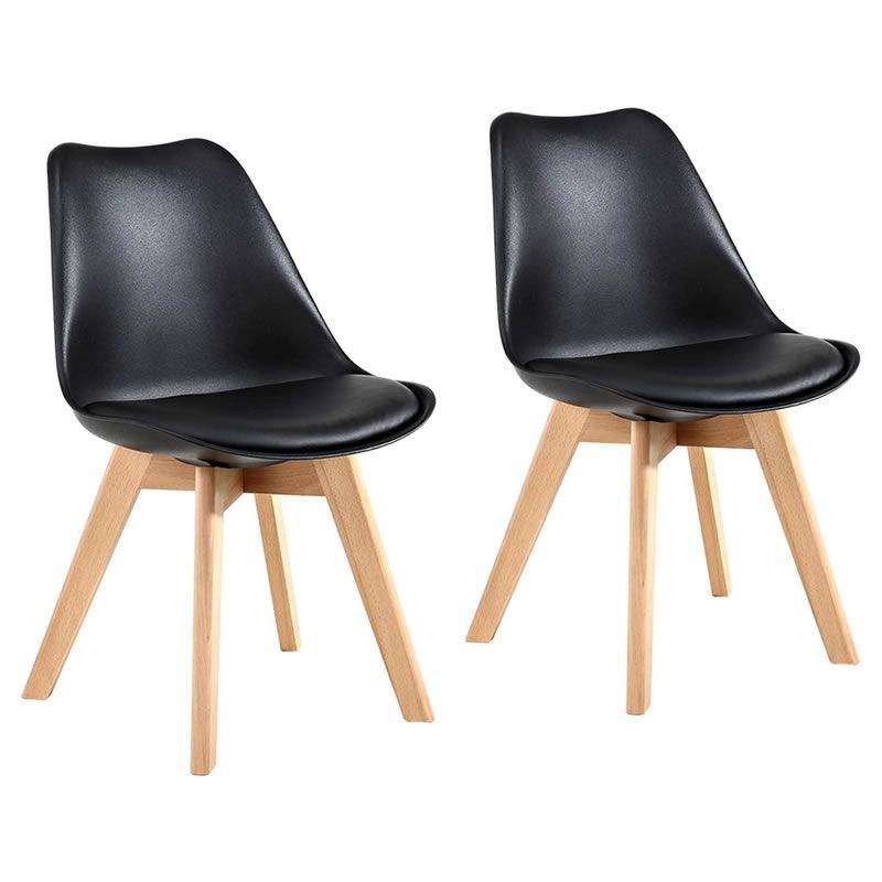 SMTE Set of 2 Padded Seat Modern Dining Chair with keychain