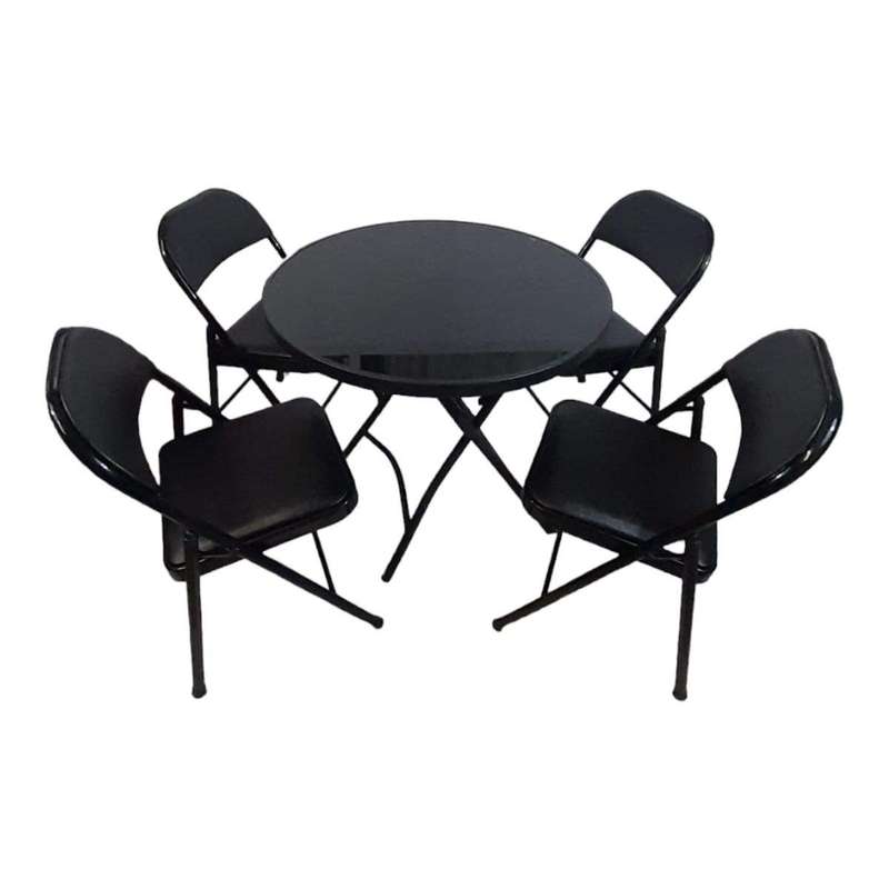 SMTE Sastro -4 Folding Chair Outdoor Dining Table Combo-Tpb3 with keychain
