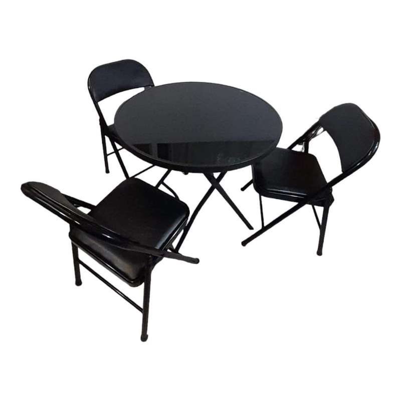 SMTE Sastro -3 Folding Chair Outdoor Dining Table Combo-Tpb3 with keychain