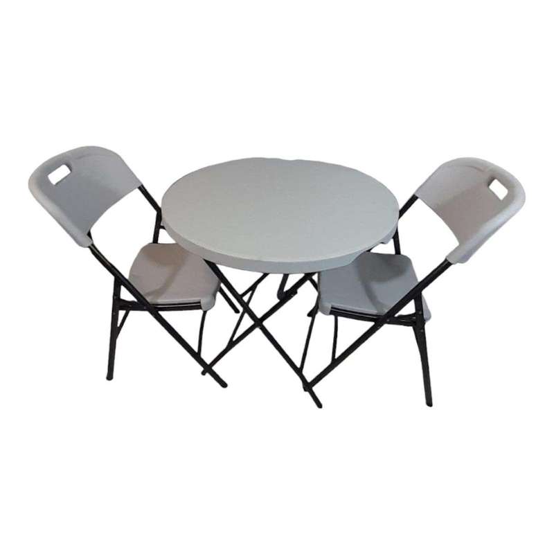 SMTE Sastro - 2 Folding Chair Outdoor Dining Table Combo-Tp1 with keychain