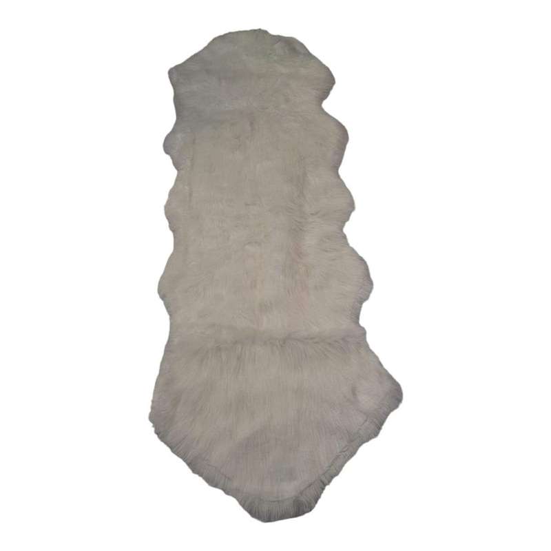 SMTE Runner Soft Faux Sheepskin Fur Chair Couch Cover Rug for Bedroom Floor - Green with keychain