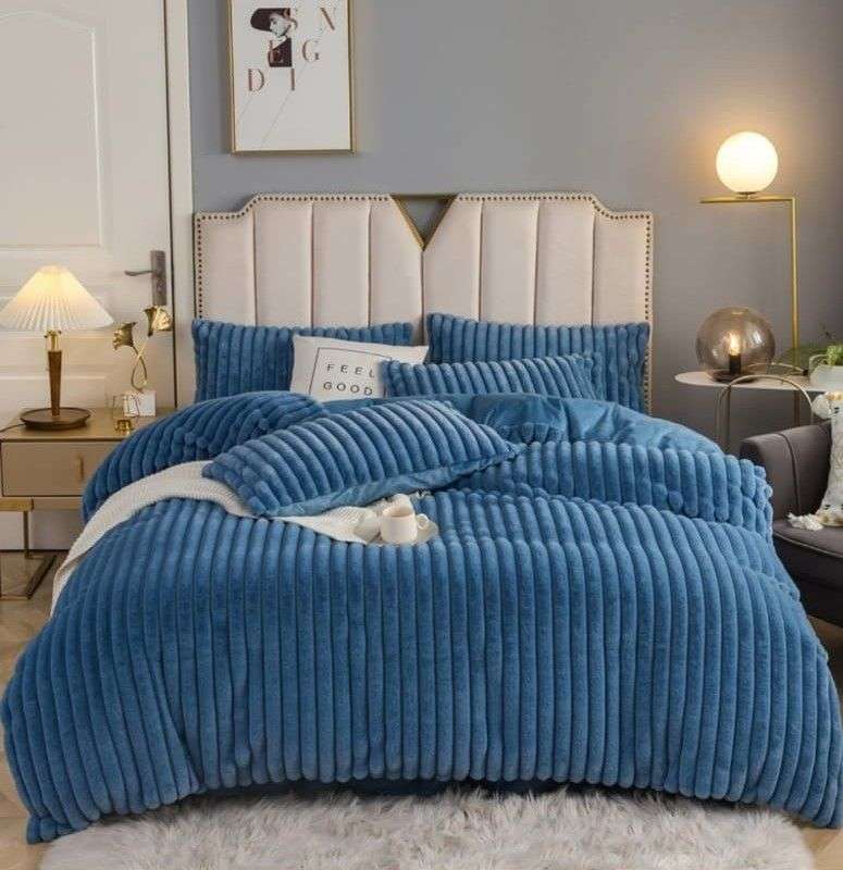 SMTE Corduroy Comforter - BLUE with keychain