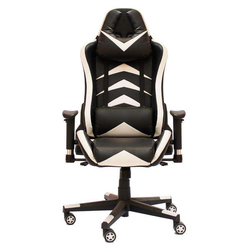 SMTE PowerContour Gaming Chair - Black/White with keychain