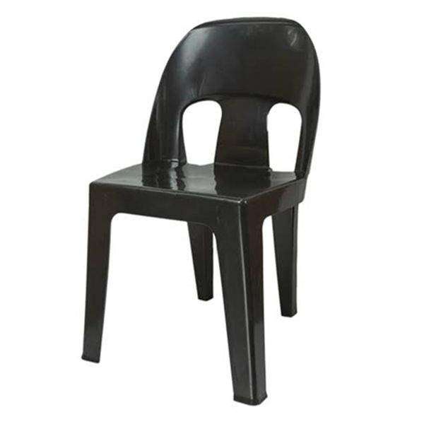 SMTE Plastic Party Chair Black - Heavy Duty Chair - Adult Size with keychain